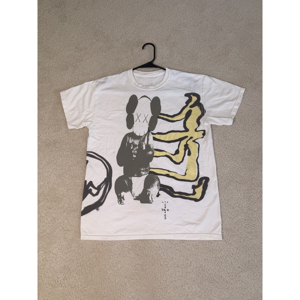 Travis Scott Cactus Jack x KAWS x Fragment Tee Shirt White Size S Oversized 2021